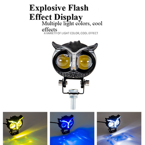 Faro LED RGB con Lente Intermitente Blanca y Ámbar para Motocicletas, 40W de Potencia, IP67, Luz Nocturna, Espejo Retrovisor, Panel Trasero Blanco - Product Image 5