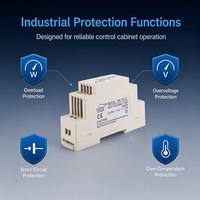 Alimentation électrique sur rail DIN ultra-mince OEM DR-15 Series 15W, sortie simple 5VDC, entrée AC universelle, SMPS industriel, PLC, maison intelligente, CE