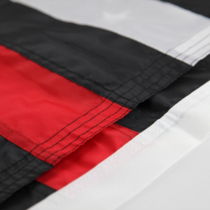 Heavy Polyester Nylon Embroidered Printing <strong>Custom</strong> <strong>United</strong> State Thin Red Blue and White Line Large Black 3x5 American Flag - Product Image 4