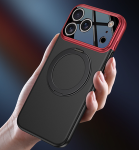 เคสสีส้มสำหรับ iPhone 17 PRO MAX พร้อมขาตั้งหมุนได้เคส PC iPhone 17 Pro เคสโทรศัพท์ชาร์จแบบแม่เหล็กไร้สาย - Product Image 4