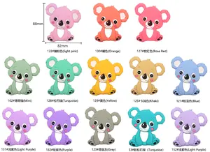 Custom Food Elephant Wood Teether Animal Teething Ring Toys Silicone Teethers For Babies Teeth