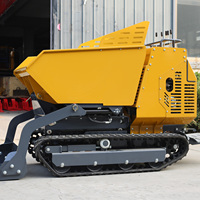 EURO 5 1000KG Mini-Raupendumper mit Honda-Motor, Selbstlader-Kipper, 450dm Schaufel, 90° Kippwinkel für die Landwirtschaft
