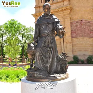 Сад на заказ металлическая религиозная скульптура католическая французская бронзовая статуя