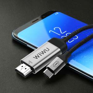 <span class=keywords><strong>WiWU</strong></span> สายอะแดปเตอร์ Type C ไปยัง4K,สายแปลงสายเคเบิลถักไนล่อน4K @ 60Hz สำหรับโทรศัพท์มือถือ Type C สายเคเบิลแล็ปท็อปแท็บเล็ต - Product Image 2