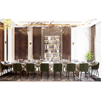 Salle à manger rectangulaire en acier inoxydable, table à manger moderne en marbre véritable 12 chaises