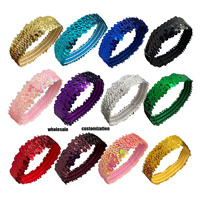 Bandeau à paillettes européen américain sport danse brillant élastique compétition bandeaux mode cheveux accessoires pinces à cheveux
