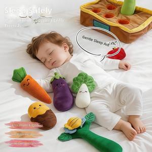 Juguetes de Peluche Educativos Tempranos para Bebés, Muñecos de Peluche de Frutas y Verduras de Dibujos Animados Montessori, Juguetes de Granja Simulada para Bebés - Product Image 4