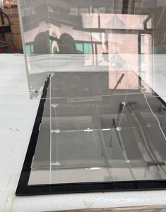 Grande boîte de présentation rectangulaire transparente en PMMA avec couvercle anti-poussière pour véhicules miniatures, figurines Gundam et base miroir noire - Product Image 5