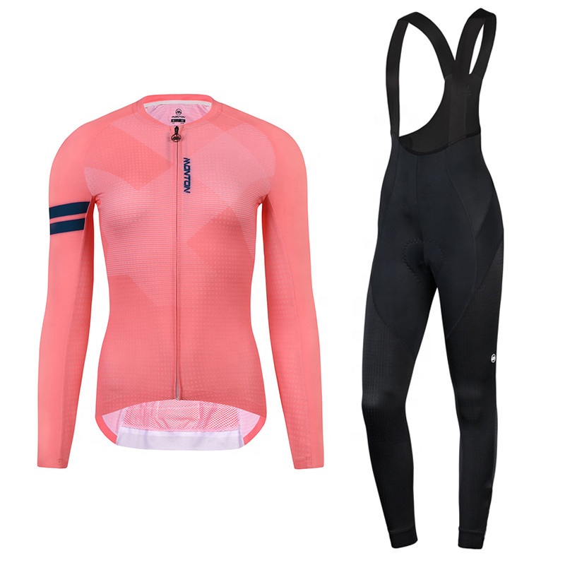 Winter Female Apparel Kit Ladies Jersey Women Long Sleeve Cycling Bib Tight Bike Clothing Set