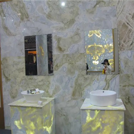 Panel de pared de mármol amarillo Arabesque, Pifeltro, caja de pulido para escaleras, casa de lujo, azulejo de mármol de ónix azul Natural, precio bajo