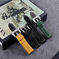 Bracelets de montre en cuir véritable pour Cartier, Omega, X Swatch, Rolex, Panerai – Bracelet de remplacement en cuir