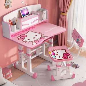 Escritorio Infantil con Altura Ajustable, Escritorio para Tareas Escolares de Primaria, Escritorio, Conjunto de Escritorio y Silla - Product Image 4