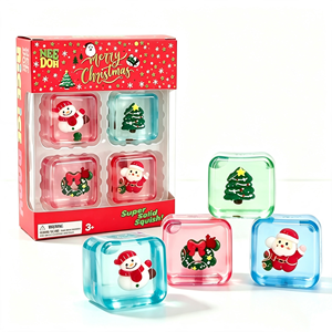 Новая рождественская сенсорная игрушка-антистресс Nice Lce <span class=keywords><strong>Baby</strong></span> Super Solid Squish: мини-кубик для снятия тревоги для детей и взрослых - Product Image 1