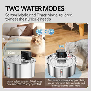 Vendita calda in acciaio inox automatico fontana di acqua per gatti 3.2L Ultra silenzioso Smart Pet fontana con sensore di movimento - Product Image 2