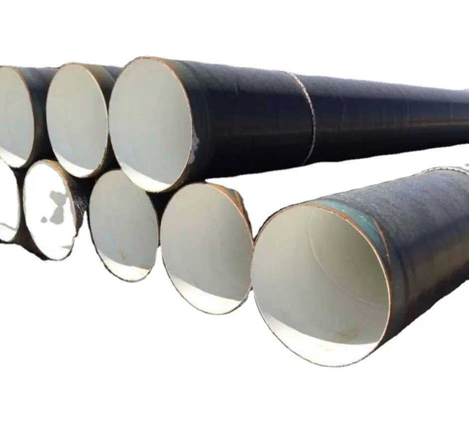 Tubos de aço de carbono soldados, serra sserra ip5l de serra espiral para gás natural e óleo tubos de aço revestido pe