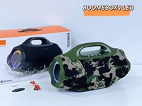 Altavoz Boombox 4 LED de 60W, Altavoz Portátil para Exteriores, Bajos Profundos, Resistente al Agua, Batería de Larga Duración, Altavoz Inalámbrico Boombox 4