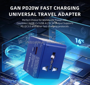 Dual USB Type-C Wall Charger <strong>Multifunctional</strong> PD Socket 200 Countries <strong>Universal</strong> Travel Plug <strong>Adapters</strong> - Product Image 4