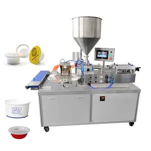 Rotary Cup Filling Sealing Machine Aluminium folien Film Sauce Cup Jelly Filling and Sealing Machine