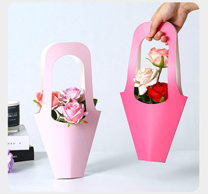 Bolsa de Papel Personalizada, Colorida y Elegante, con Asa, para Ramos de Flores, para Envolver Regalos, Exhibición en Tiendas de Floristería - Product Image 4