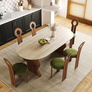 ชุดโต๊ะอาหารไม้สไตล์ยุโรปย้อนยุคสุดหรู โต๊ะไม้จริง โต๊ะอาหารไม้เนื้อแข็ง - Product Image 1