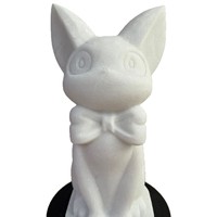 Artisanat en cristal, cristal naturel, pierre de marbre blanche originale, sculpture de chat papillon polie, ornements pour la décoration de la maison