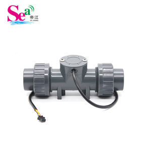 Débitmètre industriel pour eaux usées Sea Dijiang, connexion à bride PVC, capteur de débit à sortie impulsionnelle, tailles de port 20-90mm - Product Image 2