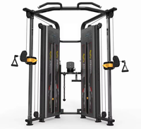 Appareil d'entraînement fonctionnel pour exercices de traction assistée, lat pulldown, dips assis et extensions des bras (biceps et triceps)