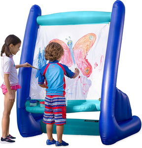 Chevalet d'art gonflable pour enfants, station de peinture extérieure et intérieure, chevalet créatif pour le coloriage, le dessin et la peinture pour enfants et tout-petits - Product Image 1