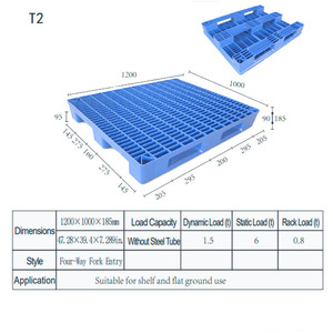 High Quality Durable Lightweight <strong>Plastic</strong> <strong>Tray</strong> for Logistics and Warehousing 1200*1000*185 Three Run Grid <strong>Plastic</strong> <strong>Pallet</strong> - Product Image 1