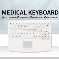 Nouveau clavier de bureau programmable à double mode médical étanche Hengyu CK82G-RF USB 3.0 Type 82/83 touches rétroéclairé LED en caoutchouc