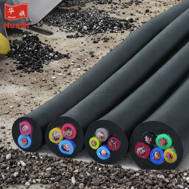 HUAQI Flexible Rubber Power Cable H05RN-F H05RR-F H07RN-F with Copper Conductor for Construction