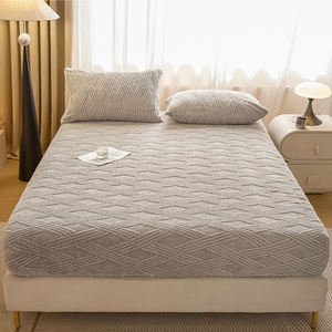 Ropa <span class=keywords><strong>de</strong></span> <span class=keywords><strong>Cama</strong></span> <span class=keywords><strong>de</strong></span> Color Sólido, Diseño Liso, Tafetán, Terciopelo, Jacquard, Sábana Ajustable, Estampado <span class=keywords><strong>de</strong></span> Sarga, Antideslizante, Ropa <span class=keywords><strong>de</strong></span> <span class=keywords><strong>Cama</strong></span>, Sábanas, Colchón - Product Image 2