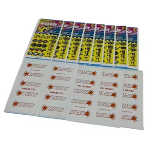 بطاقات يانصيب بالجملة مطبوعة بالألوان عالية الدقة بثلاثة أو خمسة نوافذ، مصنوعة من الورق الفني المغلف بتصميم حلقة سحب قابلة للإزالة - Product Image 4