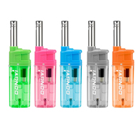 Briquet jetable classique en plastique pour le camping, la cuisine et les barbecues - Briquet électronique de poche coupe-vent rechargeable
