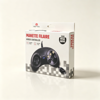 Kotak Kemasan Pengontrol Game Retro Kustom, Kotak Kertas Gantung Retail, Kotak Gamepad Berkabel Mewah untuk Sega Mega Drive