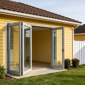 <span class=keywords><strong>Puerta</strong></span> Plegable <span class=keywords><strong>de</strong></span> Aluminio <span class=keywords><strong>en</strong></span> <span class=keywords><strong>Forma</strong></span> <span class=keywords><strong>de</strong></span> L, Estilo Moderno, Ahorra Espacio, <span class=keywords><strong>Puerta</strong></span> Interior <span class=keywords><strong>de</strong></span> Vidrio para Balcones y Hoteles - Product Image 2