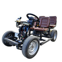 Mini ev 4 roues bon marché chinois 4x4 robuste mini électrique petite voiture cargo châssis cadre plate-forme conduite à droite kit pour adulte