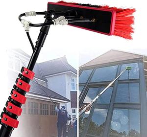 Retractable Aluminum Pole Telescopic Solar Panel Cleaning <b>Brush</b> Water Fed Pole Nylon Bristles Multifunction for <b>Window</b> Cleaning - Product Image 1