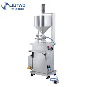 Vertical Semi Automatic Heating Mixing Single Or Double Head Filling Machine For filling Paste Ointment