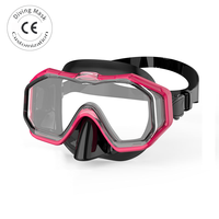 Máscara de Buceo Profesional Ajustable de Silicona con 3 Lentes y Vista Panorámica Amplia, Logotipo Personalizado para Adultos y Niños
