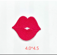 Nouveau Patch Brodé Lettre Anglaise 'Love' Lèvres Rouges Cœur, Thermocollant, pour Dropshipping Transfrontalier, Patch Décoratif
