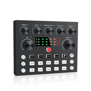 Tarjeta de sonido V8S, Kit de micrófono de condensador de transmisión, todo en uno para DJ mezclador de Audio, paquete de interfaz de transmisión en vivo, envío directo