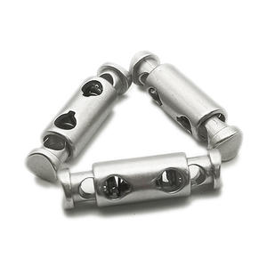 जस्ता मिश्र धातु वसंत 2 छेद धातु कॉर्ड स्टॉपर ड्रॉस्ट्रिंग कॉर्ड लॉक - Product Image 4