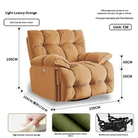 Canapé électrique de luxe léger de première classe, inclinable, rotatif, multifonctionnel, pour salon, fauteuil à bascule