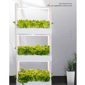 ระบบไฮโดรโปนิกส์หลายชั้นพร้อมไฟ LED สำหรับปลูกพืชอุปกรณ์ไฮโดรโปนิกส์รดน้ำอัตโนมัติพร้อมล้ออเนกประสงค์ - Product Image 2