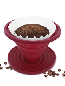Filtre à café portable pliable en silicone pour la maison et l'extérieur, idéal pour la préparation artisanale de café - Product Image 6