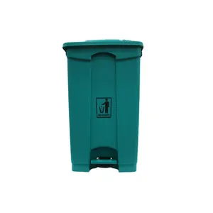 绿色聚丙烯垃圾桶大号塑料垃圾箱轮