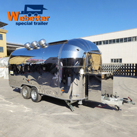 Webetter Remorque Mobile pour Pizza, Glaces, Café, Limonade, Boulangerie, Hot-dogs, Churros, Crêpes, Food Truck Entièrement Équipé, Restaurant