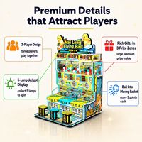 Machine de jeu d'arcade d'intérieur à monnayeur, pour 3 joueurs, avec figurines de dragon et balles volantes, options personnalisables