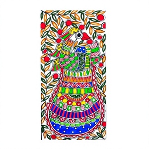 Pintura Madhubani 3D Completa Hecha a Mano sobre Metal, Arte Folclórico del Patrimonio de Jharkand - Product Image 1